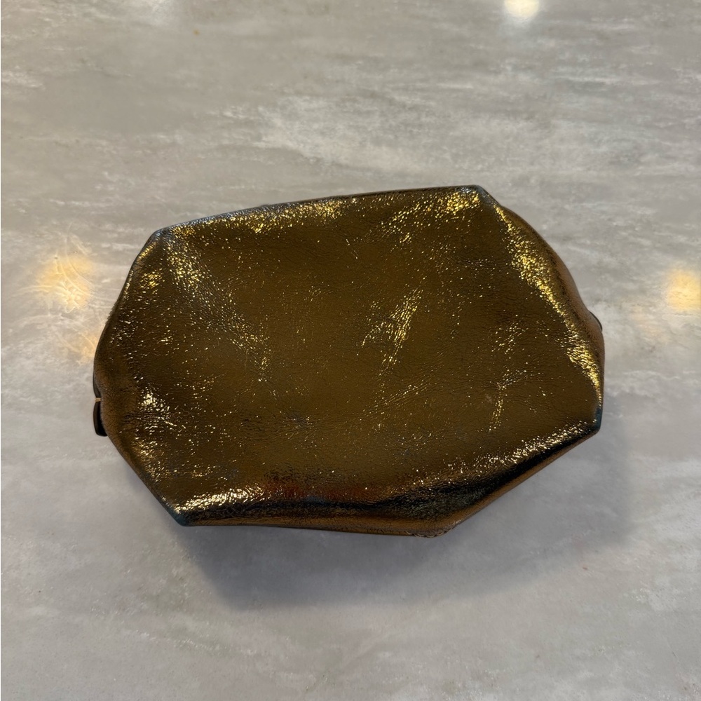 J. Crew Bronze Metallic Pouch